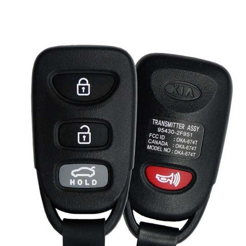 2007-2009 Kia Spectra / 4-Button Keyless Entry Remote / PN: 95430-2F951 / OKA-674T (OEM) - UHS Hardware