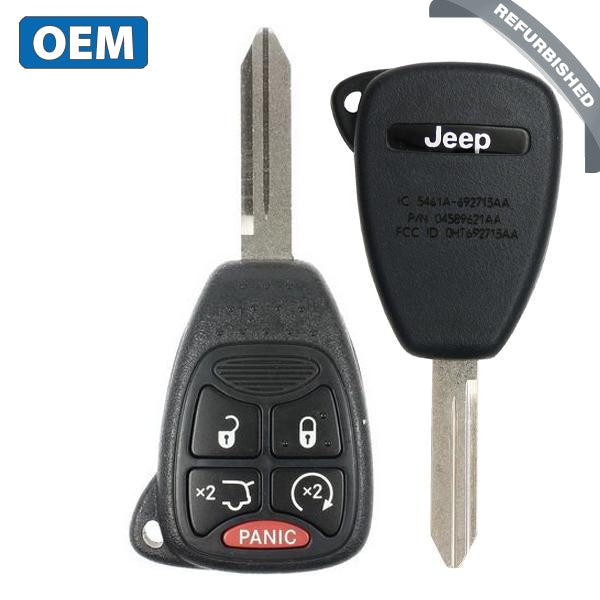 2008-2012 Jeep Liberty / 5-Button Remote Head Key / PN: 68029834AB / OHT692713AA (OEM) - UHS Hardware