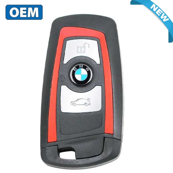 2009-2014 Bmw F-Series / 3-Button Smart Key Ygohuf5767/ Cas4 (Red Trim) (Oem)