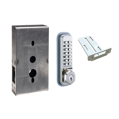 Code Locks - CL210 Gate Box Kit - Electronic Smart Lock - Light Duty - Dual Backset Deadlatch 2 3/4" - 2 3/8" - Mortise Tubular Deadbolt Gate Box Kit - Optional Key Override - Optional Finish - Fire Rated - Grade 2 - UHS Hardware