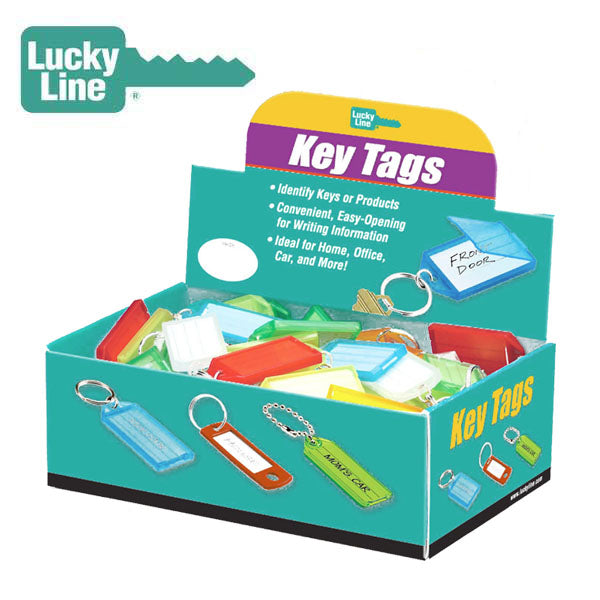 LuckyLine - 16900 - Key Tag with Ring - Assorted (200 Pack) - UHS Hardware