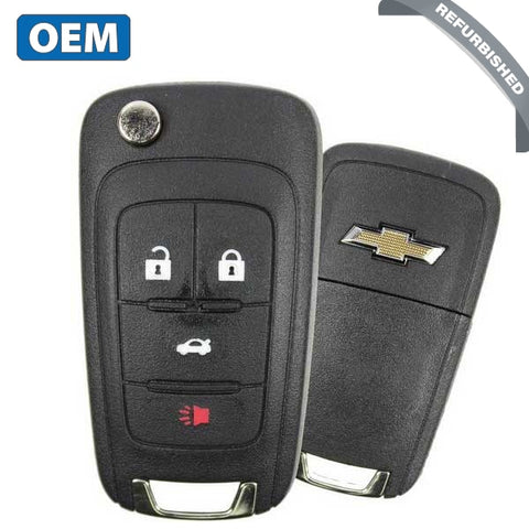 2010-2019 Chevrolet / 4-Button Flip Key HS / non PEPS / PN: 13501913 / OHT01060512 / OHT05918179 (OEM) - UHS Hardware