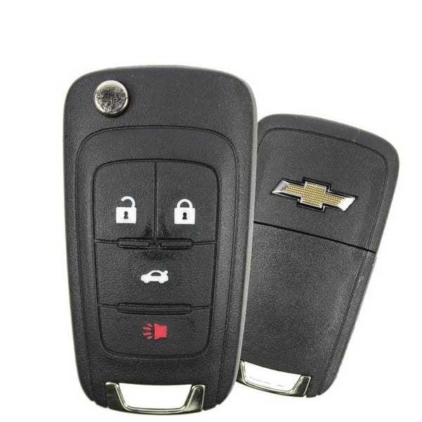 2010-2019 Chevrolet / 4-Button Flip Key Hs Non Peps Pn: 13501913 Oht01060512 Oht05918179 (Oem)