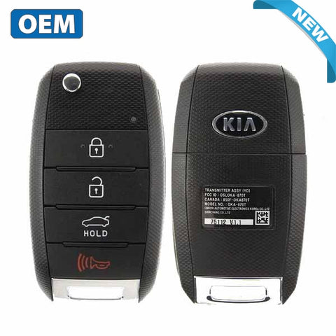 2014-2016 Kia Forte / 4-Button Flip Key / PN: 95430 A7400 / OSLOKA-OKA870T  (OEM) - UHS Hardware