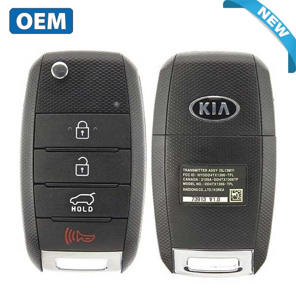 2014-2016 Kia Sportage / 4-Button Flip Key / PN: 95430-3W350 / NYODD4TX1306-TFL (OEM) - UHS Hardware