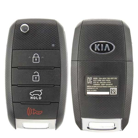 2014-2019 Kia Soul / 4-Button Flip Key Pn: 95430-B2100 Osloka-875T (Ps) (Oem Refurb)