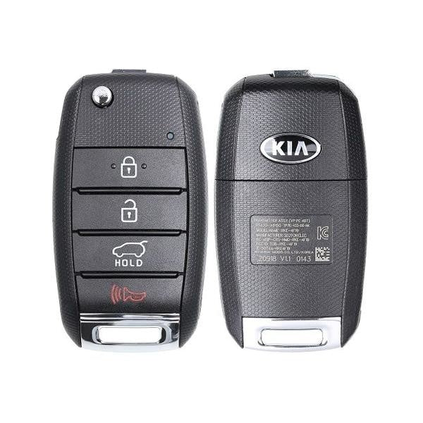 2015-2018 Kia Sedona / 4-Button Flip Key / KK10 / PN: 95430-A9100 / TQ8-RKE-4F19 (OEM) - UHS Hardware