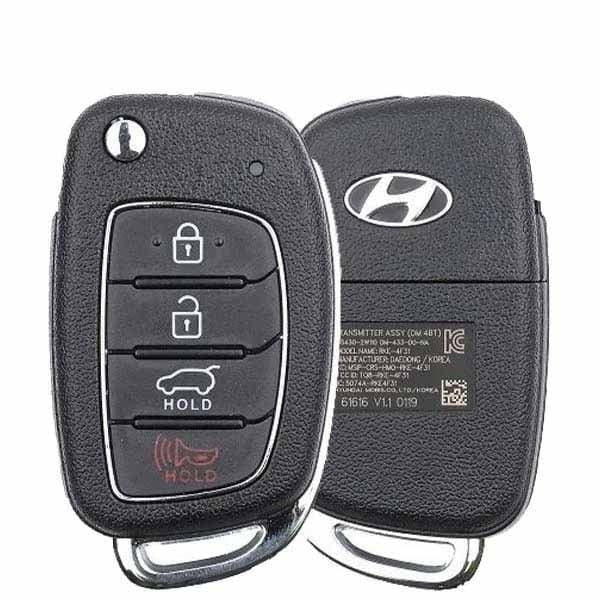 2015-2019 Hyundai Santa Fe / 4-Button Flip Key Pn: 95430-2W110 Tq8-Rke-4F31 (Oem)