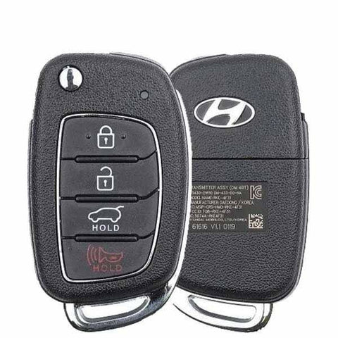 2015-2019 Hyundai Santa Fe / 4-Button Flip Key Pn: 95430-2W110 Tq8-Rke-4F31 (Oem)