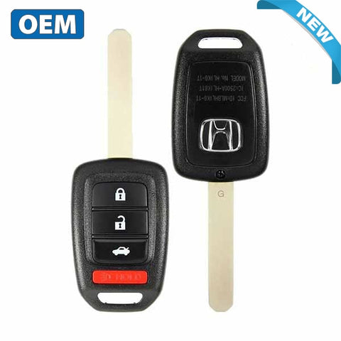 2016-2020 Honda Accord Civic / 4-Button Remote Head Key / PN: 35118-T2A-A60 / MLBHLIK6-1TA (433 Mhz) (OEM) - UHS Hardware