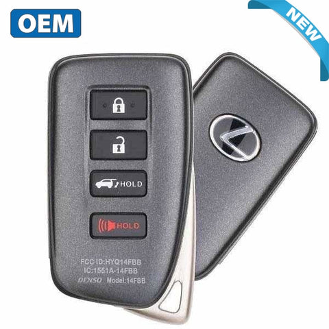 2016-2020 Lexus / 4-Button Smart Key Pn: 89904-0E160 Hyq14Fbb G Board 0010 (Oem)