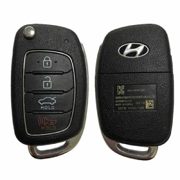 2017-2018 Hyundai Elantra / 4-Button Flip Key Pn: 95430-F2000 Oka-No38 (Oem)