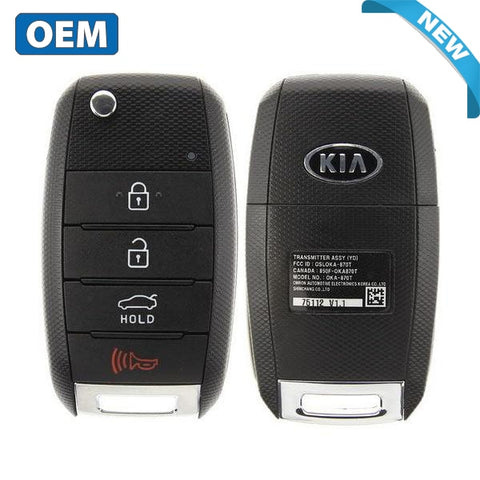 2017-2018 Kia Forte / 4-Button Flip Key / PN: 95430-A7200 / OSLOKA-875T (YD) (OEM) - UHS Hardware
