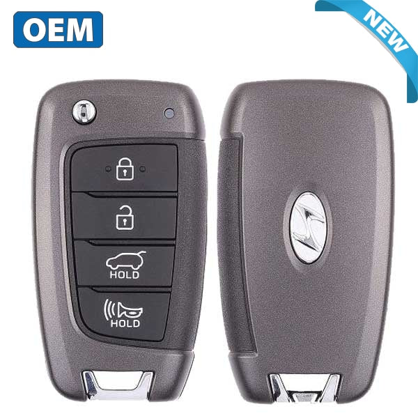 Hyundai Kona OEM key fob showing flip key design and compatibility with 2019 Kona