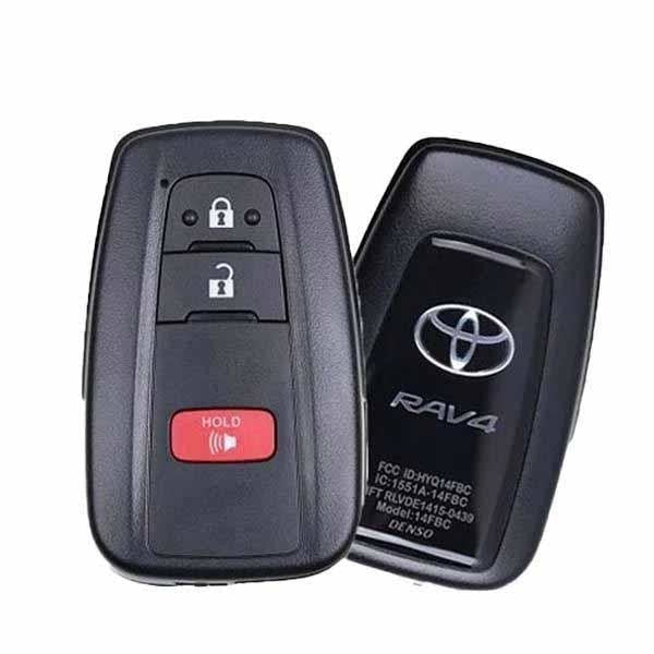 2 Used 2019-2020 Toyota RAV4 OEM Smart Key Fobs - 4-Button, FCC: HYQ14FBC (Requires Programming)