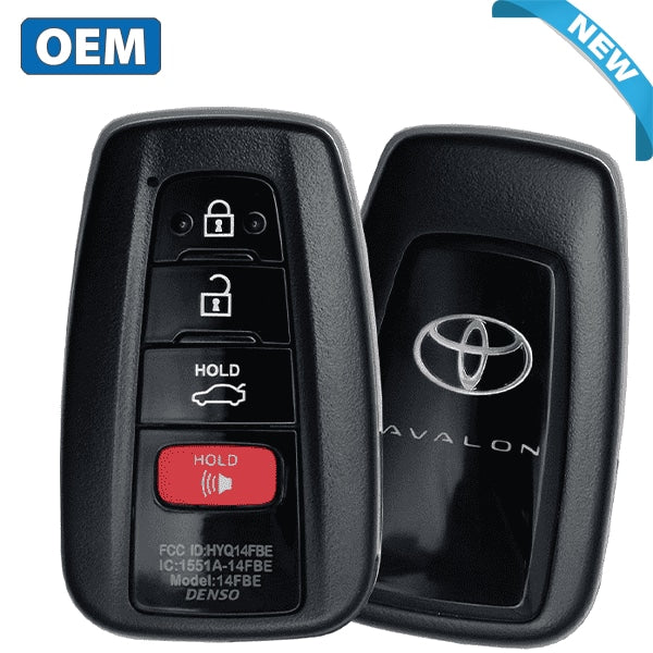 2019-2019 Toyota Avalon / 4-Button Smart Key / PN: 8990H-07010 / HYQ14FBE - 0410 / for NON-Hybrid Models / Silver Logo (OEM) - UHS Hardware