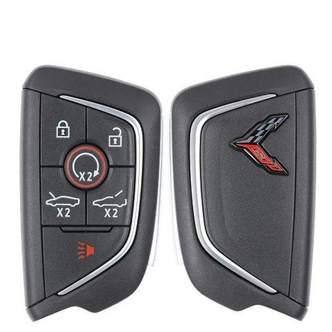 2020-2021 Chevrolet Corvette C8 / 6-Button Smart Key Pn: 13538851 Yg0G20Tb1 Carbon Gray Logo (Oem)