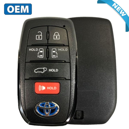 2021-2021 Toyota Sienna / 6-Button Smart Key / PN: 8990H-08010 / HYQ14FBX (Blue Hybrid Logo) (OEM) - UHS Hardware