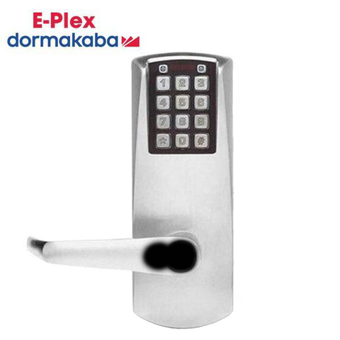 E-Plex - E2031B - Electronic Pushbutton Cylindrical Lever Lock - SFIC - 2¾" Backset - Satin Chrome - Grade 1 - UHS Hardware