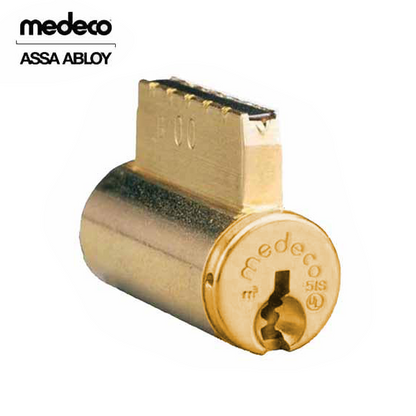 Medeco - 20T200S1 - Medeco3 - (KIK) Key-in-Knob 6 Pin Cylinder - DLT Keyway - Bright Brass - DLT Keyway - Grade 1 - UHS Hardware