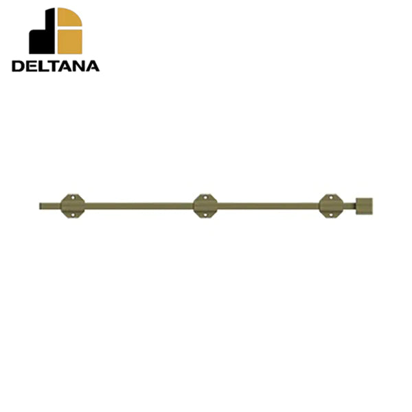 Deltana - 24" Modern Surface Bolt - Heavy Duty - Solid Brass - Optional Finish