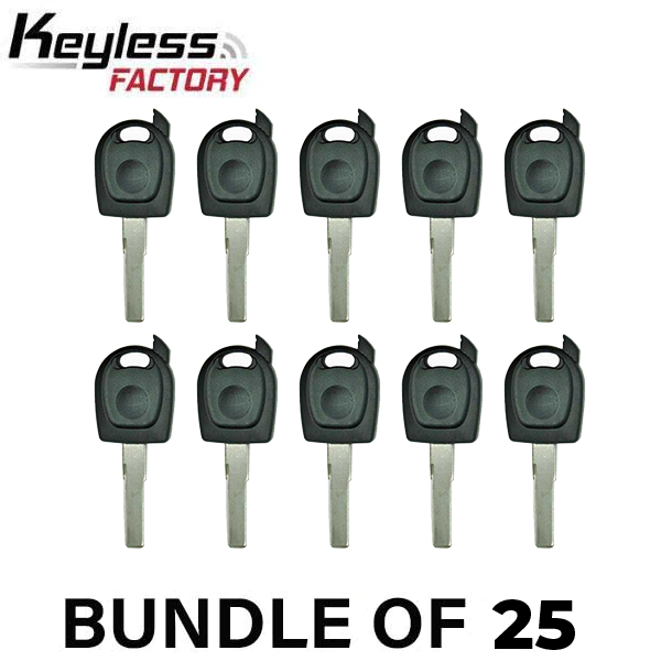 HU66 / Audi / Volkswagen / Transponder Key SHELL/ High Security Blade / (No Chip) (AFTERMARKET) (BUNDLE OF 25) - UHS Hardware