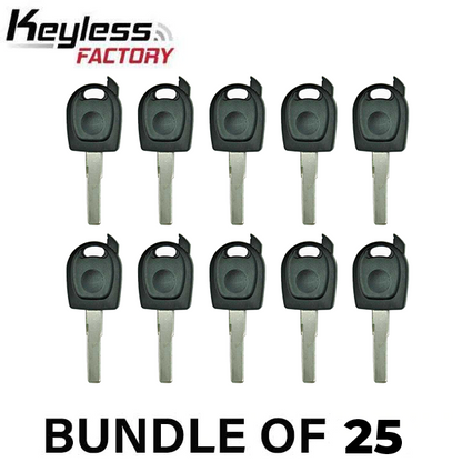 HU66 / Audi / Volkswagen / Transponder Key SHELL/ High Security Blade / (No Chip) (AFTERMARKET) (BUNDLE OF 25) - UHS Hardware