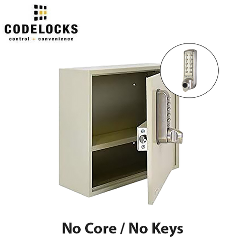 CodeLocks - Storage Cabinet with Removable Shelf w/ CL2255 - Brushed Steel - Electronic Lock - Tubular Mortise Latch - Optional Lock Prep - Optional Size - UHS Hardware