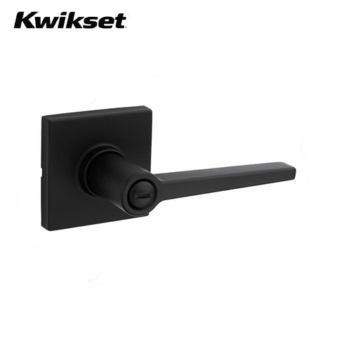 Kwikset - SL4000DAL - Daylon Lever Set - Square Rose - 514 - Satin Black Finish - Privacy - Grade 3 - UHS Hardware