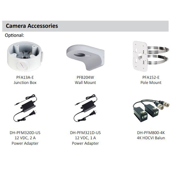 Dahua / HDCVI DVR Kit / 8 Channels / Penta-brid /  6 x 5MP, Mini Eyeball / 4K / DH-C785E63 - UHS Hardware