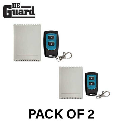 2x Wireless Remote Control Switch Kit - 2 Door - 2-Channel Receiver & 2-Button Transmitter (434 Mhz) (BUNDLE OF 2) (2 For 1) - UHS Hardware