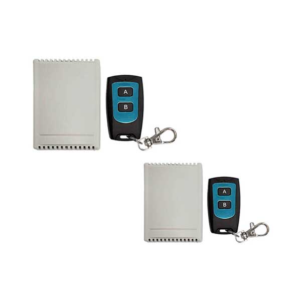 2x Wireless Remote Control Switch Kit - 2 Door - 2-Channel Receiver & 2-Button Transmitter (434 Mhz) (BUNDLE OF 2) (2 For 1) - UHS Hardware