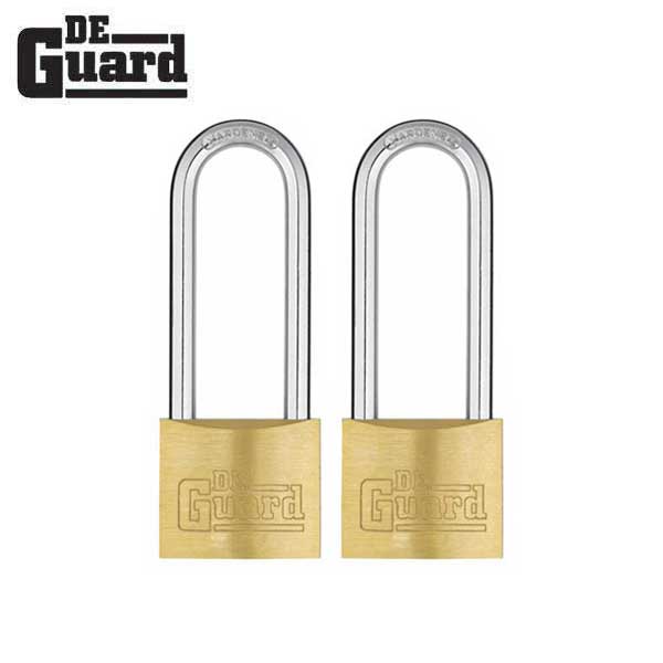 2x Premium - Solid Brass Padlock - Long Shackle 2 1/8" - Keyed Alike #1 (BUNDLE OF 2) (2 For 1) - UHS Hardware