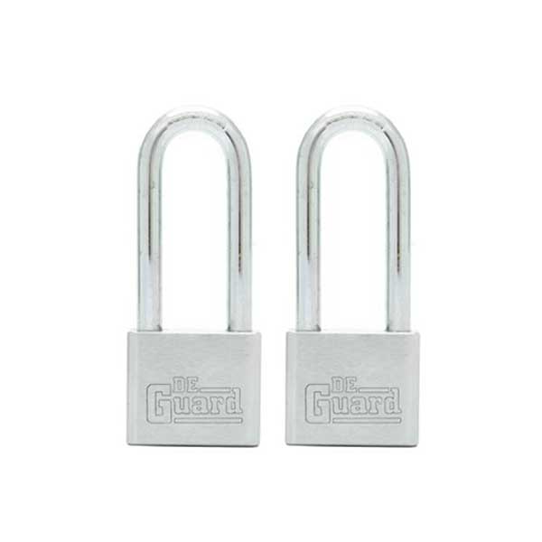 2x Premium - Nickel Plated Padlock - SC1 Keyway - Long Shackle 2 1/8" - Keyed Alike #1 (BUNDLE OF 2) (2 For 1) - UHS Hardware