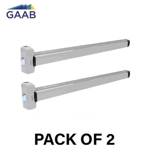 2 x GAAB - T300-04  - Panic Exit Device - Modular and Reversible - Single Doors - 33" for Single Doors - Satin Chrome (Bundle of 2) - UHS Hardware