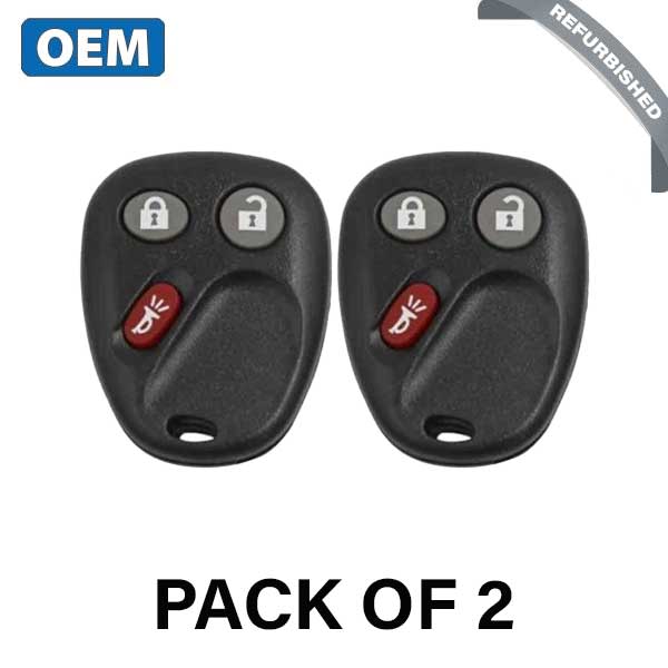 2 x 2002-2009 GM / 3-Button Keyless Entry Remote / PN: 15008008 / MYT3X6898B (OEM Refurb) (2 for 1) - UHS Hardware