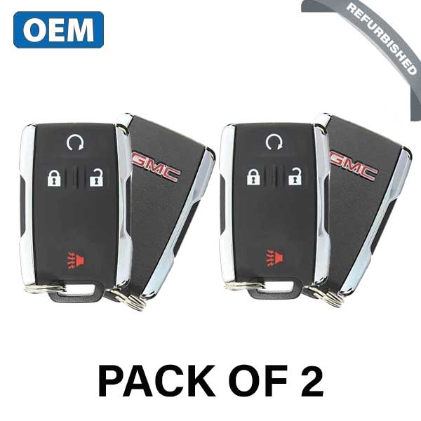 2 x 2014-2021 GMC Sierra Canyon / 4-Button Keyless Entry Remote / PN: 13580082 / M3N32337100 (OEM Refurb) (2 for 1) - UHS Hardware