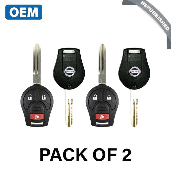 2 x 2003-2019 Nissan / 3-Button Remote Head Key / PN: H0561-C993A / CWTWB1U751 (OEM Refurb) (2 for 1) - UHS Hardware