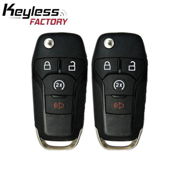 2 x 2015-2021 Ford F-Series Raptor Ranger / 4-Button Flip Key / 164-R8134 / N5F-A08TDA (AFTERMARKET) (2 for 1) - UHS Hardware