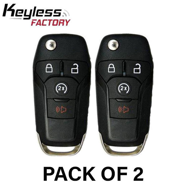 2 x 2015-2021 Ford F-Series Raptor Ranger / 4-Button Flip Key / 164-R8134 / N5F-A08TDA (AFTERMARKET) (2 for 1) - UHS Hardware