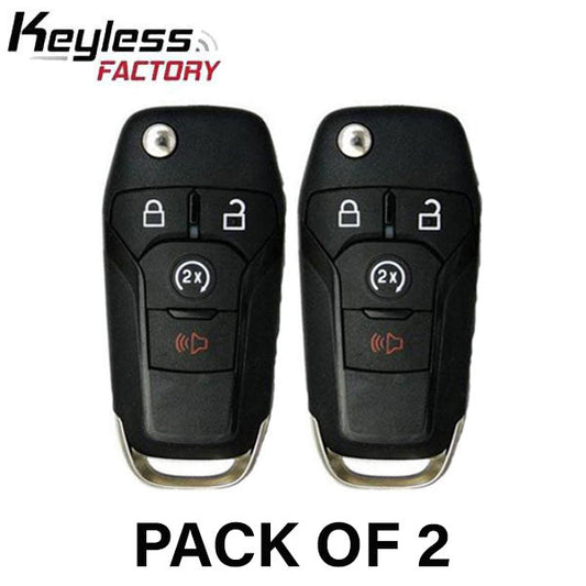 2 x 2015-2021 Ford F-Series Raptor Ranger / 4-Button Flip Key / 164-R8134 / N5F-A08TDA (AFTERMARKET) (2 for 1) - UHS Hardware