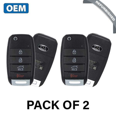 2 x 2015-2020 Kia Sorento / 4-Button Flip Key / PN: 95430-C5101 / OSLOKA-910T (UM) (OEM Refurb) (2 for 1) - UHS Hardware