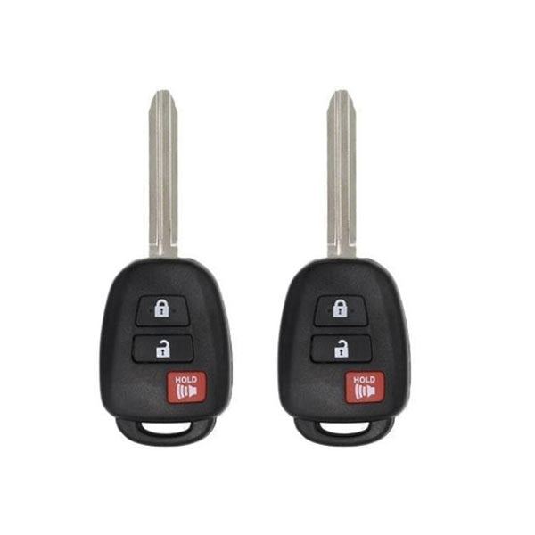 2 x 2013-2019 Toyota RAV4 Highlander / 3-Button Remote Head Key / GQ4-52T (H Chip) (AFTERMARKET) (2 for 1) - UHS Hardware