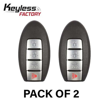 2x 2007-2012 Nissan Maxima / Sentra  / 4-Button Smart Key / PN: 285E3-EW81D / CWTWBU735 (AFTERMARKET) (2 For 1) - UHS Hardware