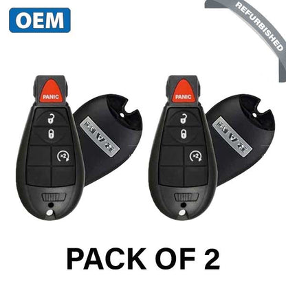 2 x 2013-2018 Dodge Ram / 4-Button Fobik / PN: 56046955AG / GQ4-53T (OEM Refurb) (2 for 1) - UHS Hardware