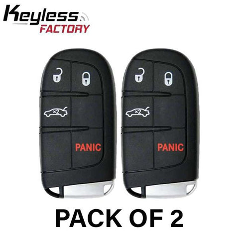 2 x 2015-2021 Dodge Chrysler / 4-Button Smart Key / PN: 68394196AA /  M3M-40821302  (AFTERMARKET) (2 for 1) - UHS Hardware