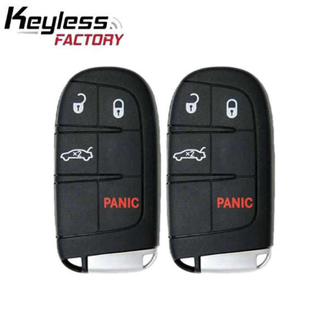 2 x 2015-2021 Dodge Chrysler / 4-Button Smart Key / PN: 68394196AA /  M3M-40821302  (AFTERMARKET) (2 for 1) - UHS Hardware