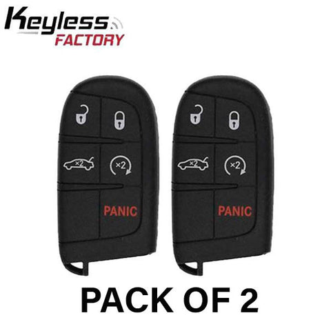 2 x 2015-2021 Dodge Chrysler / 5-Button Smart Key / PN: 68394195 AA / M3M-40821302 (AFTERMARKET) (2 for 1) - UHS Hardware