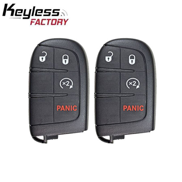 2 x 2015-2021 Jeep Renegade / 4-Button Smart Key / PN: 6BY88DX9AA / M3N-40821302 (AFTERMARKET) (2 for 1) - UHS Hardware