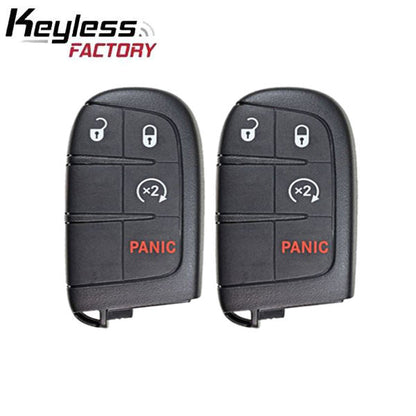 2 x 2015-2021 Jeep Renegade / 4-Button Smart Key / PN: 6BY88DX9AA / M3N-40821302 (AFTERMARKET) (2 for 1) - UHS Hardware